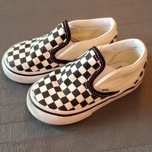 Vans checkered slip on shoes toddler 6